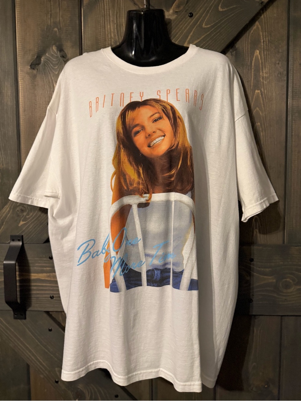 Vintage Alstyle Britney Spears Baby One More Time White Shirt XL Album Concert